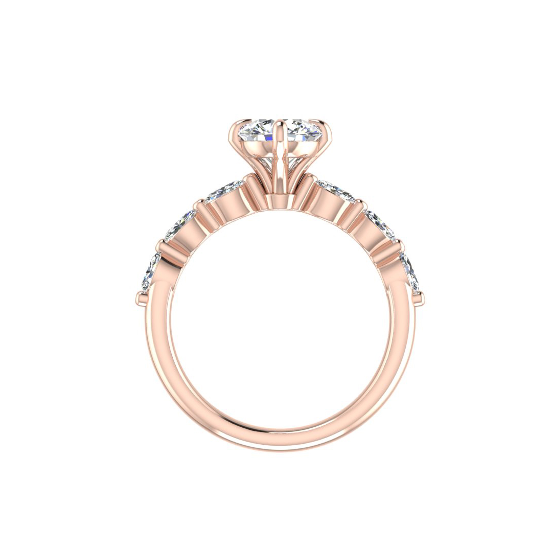 Mila Marquise band engagement ring